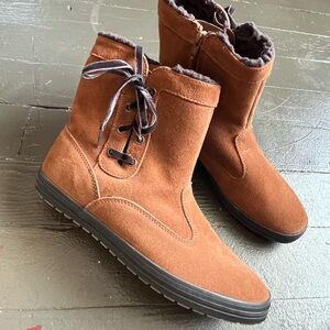 Keds Sunny Side brown Boots with faux fur